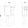 Mexen Aquis-S sèche-cheveux de piscine avec tuyau, 1000 W, blanc - 70K200-20