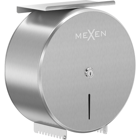 Mexen Spira-H+ distributeur de papier toilette avec étagère pour téléphone, inox - 70K561-01