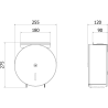 Mexen Spira-H+ support pour papier toilette avec étagère pour téléphone, chromé - 70K561-00