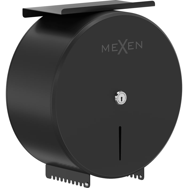 Mexen Spira-H+ boîte à papier toilette avec étagère pour téléphone, noir mat - 70K561-70
