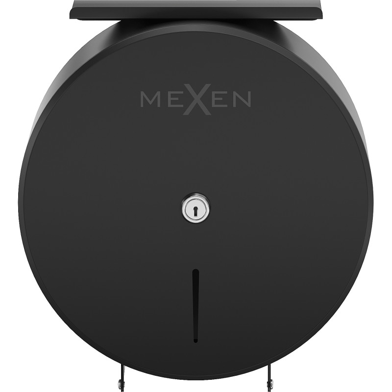 Mexen Spira-H+ boîte à papier toilette avec étagère pour téléphone, noir mat - 70K561-70