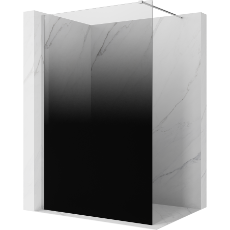 Mexen Kioto paroi de douche Walk-in 70 x 200 cm, ombre noire 8 mm, chrome - 800-070-101-01-76