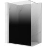 Mexen Kioto paroi de douche Walk-in 150 x 200 cm, ombre noire 8 mm, chromée - 800-150-101-01-76