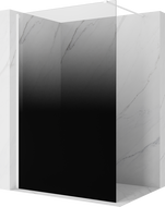 Mexen Kioto Paroi de douche Walk-in 80 x 200 cm, ombré noir 8 mm, blanc - 800-080-101-20-76