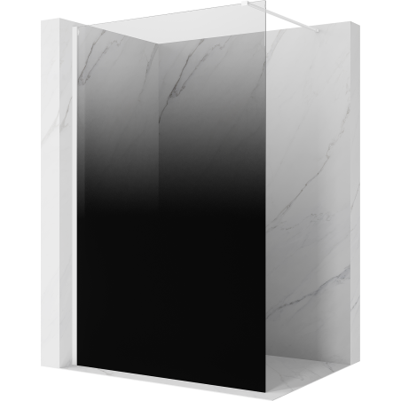 Mexen Kioto Paroi de douche Walk-in 110 x 200 cm, ombrée noire 8 mm, blanche - 800-110-101-20-76