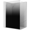 Mexen Kioto paroi de douche Walk-in 120 x 200 cm, ombré noir 8 mm, blanc - 800-120-101-20-76