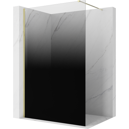 Mexen Kioto paroi de douche Walk-in 70 x 200 cm, ombre noire 8 mm, dorée - 800-070-101-50-76