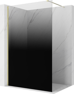 Mexen Kioto paroi de douche Walk-in 70 x 200 cm, ombre noire 8 mm, dorée - 800-070-101-50-76