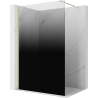 Mexen Kioto paroi de douche Walk-in 120 x 200 cm, ombrée noire 8 mm, dorée - 800-120-101-50-76