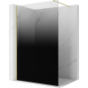 Mexen Kioto Paroi de douche Walk-in 90 x 200 cm, ombre noire 8 mm, or brossé - 800-090-101-55-76