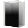 Mexen Kioto paroi de douche Walk-in 150 x 200 cm, ombrée noire 8 mm, dorée brossée - 800-150-101-55-76