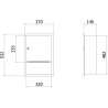 Mexen Linox distributeur encastré de serviettes en papier, inox - 70K003-01