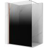 Mexen Kioto paroi de douche Walk-in 100 x 200 cm, ombré noir 8 mm, or rose - 800-100-101-60-76