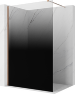 Mexen Kioto paroi de douche Walk-in 100 x 200 cm, ombré noir 8 mm, or rose - 800-100-101-60-76
