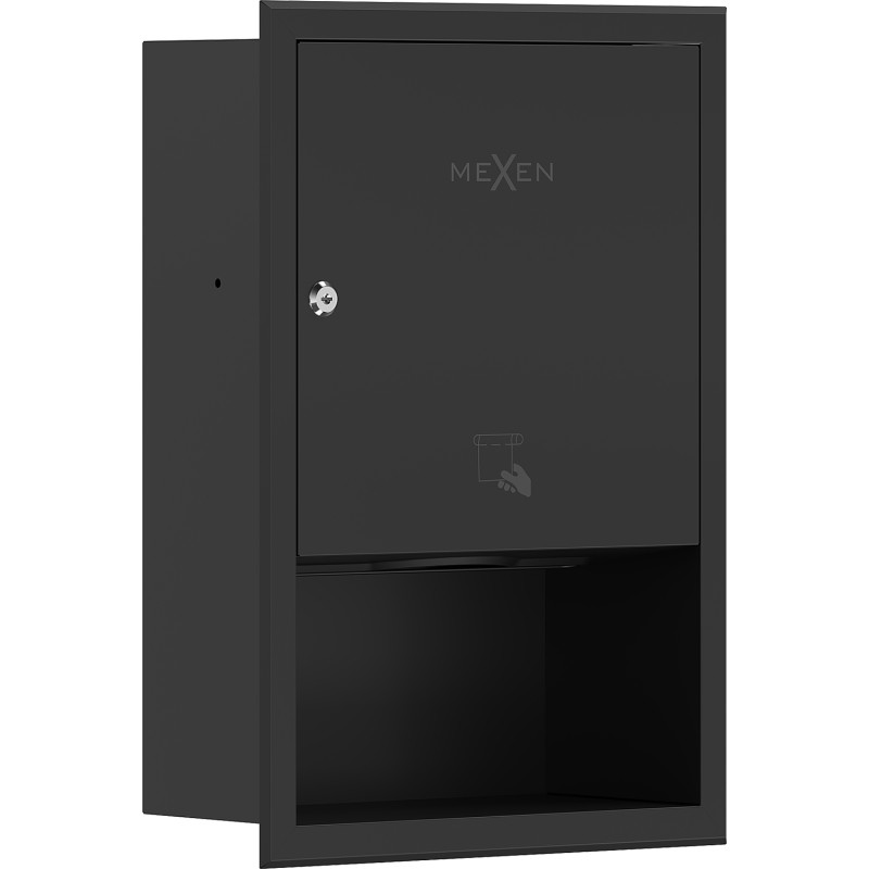 Mexen Linox conteneur de serviettes en papier encastré, noir mat - 70K003-70