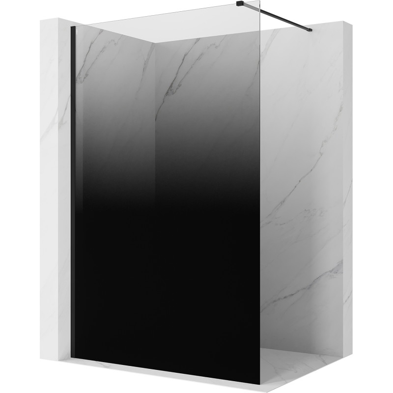 Mexen Kioto paroi de douche Walk-in 80 x 200 cm, ombre noire 8 mm, noire - 800-080-101-70-76