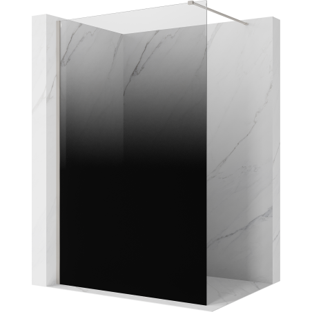 Mexen Kioto paroi de douche Walk-in 70 x 200 cm, ombre noire 8 mm, nickel brossé - 800-070-101-97-76