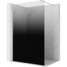 Mexen Kioto Paroi de douche Walk-in 90 x 200 cm, ombre noir 8 mm, nickel brossé - 800-090-101-97-76