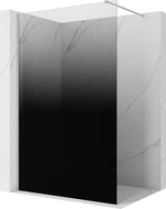 Mexen Kioto Paroi de douche Walk-in 90 x 200 cm, ombre noir 8 mm, nickel brossé - 800-090-101-97-76