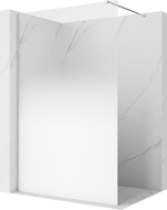 Mexen Kioto paroi de douche Walk-in 80 x 200 cm, ombre blanche 8 mm, chrome - 800-080-101-01-86