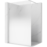 Mexen Kioto paroi de douche Walk-in 150 x 200 cm, ombré blanc 8 mm, chrome - 800-150-101-01-86