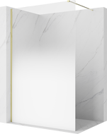Mexen Kioto paroi de douche Walk-in 70 x 200 cm, ombrée blanche 8 mm, dorée - 800-070-101-50-86