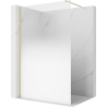 Mexen Kioto paroi de douche Walk-in 90 x 200 cm, ombre blanche 8 mm, dorée - 800-090-101-50-86