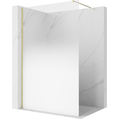Mexen Kioto paroi de douche Walk-in 100 x 200 cm, ombré blanc 8 mm, or - 800-100-101-50-86