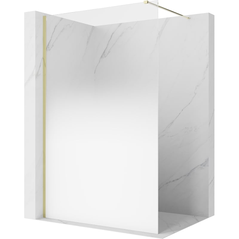 Mexen Kioto paroi de douche Walk-in 110 x 200 cm, ombre blanche 8 mm, or - 800-110-101-50-86