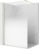 Mexen Kioto paroi de douche Walk-in 150 x 200 cm, ombrée blanche 8 mm, or brossé - 800-150-101-55-86