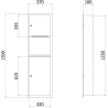 Mexen Linox conteneur encastré pour serviettes en papier avec panier, noir mat - 70K003-70 - 70K002-70