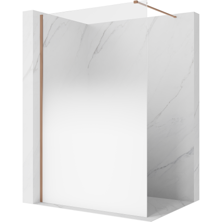 Mexen Kioto paroi de douche Walk-in 110 x 200 cm, ombrée blanche 8 mm, cuivre brossé - 800-110-101-65-86
