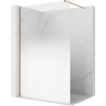 Mexen Kioto paroi de douche Walk-in 130 x 200 cm, ombre blanche 8 mm, cuivre brossé - 800-130-101-65-86