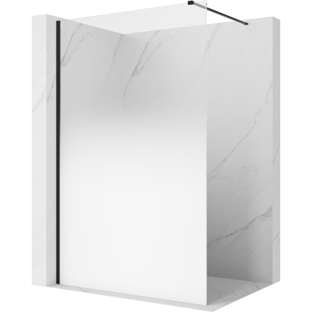 Mexen Kioto paroi de douche Walk-in 90 x 200 cm, ombrée blanche 8 mm, noire - 800-090-101-70-86