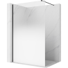Mexen Kioto paroi de douche Walk-in 100 x 200 cm, ombre blanc 8 mm, noir - 800-100-101-70-86