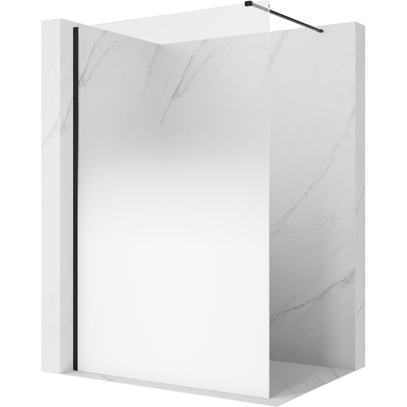 Mexen Kioto paroi de douche Walk-in 110 x 200 cm, ombre blanche 8 mm, noire - 800-110-101-70-86