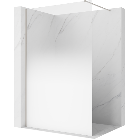 Mexen Kioto paroi de douche Walk-in 80 x 200 cm, ombre blanche 8 mm, nickel brossé - 800-080-101-97-86