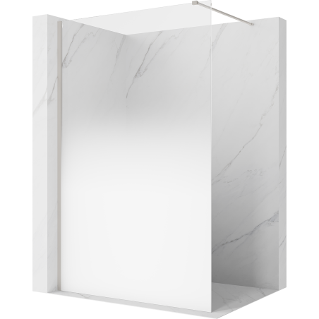Mexen Kioto paroi de douche Walk-in 110 x 200 cm, ombrée blanche 8 mm, nickel brossé - 800-110-101-97-86