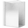Mexen Kioto Paroi de douche Walk-in 120 x 200 cm, ombre blanche 8 mm, nickel brossé - 800-120-101-97-86
