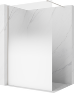 Mexen Kioto Paroi de douche Walk-in 130 x 200 cm, ombre blanc 8 mm, nickel brossé - 800-130-101-97-86