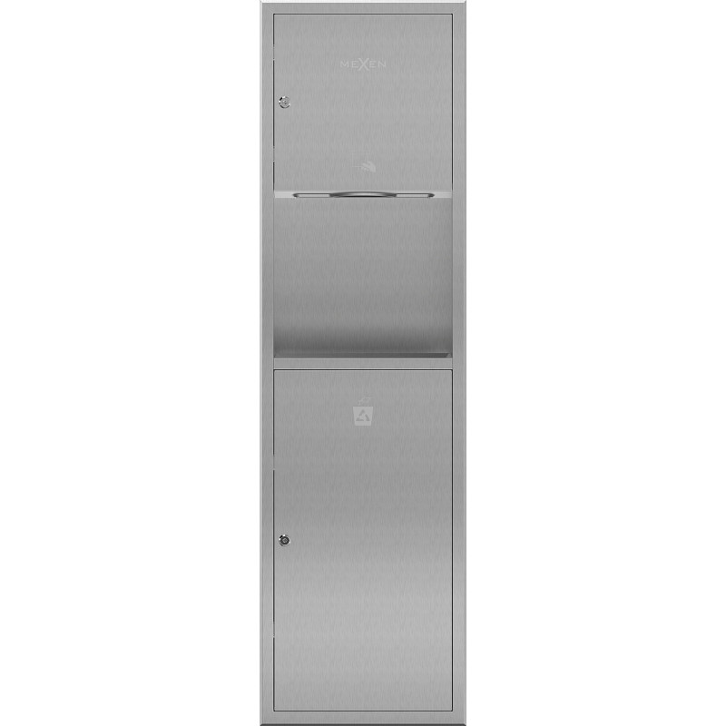 Mexen Linox récipient encastré pour serviettes en papier avec poubelle, inox - 70K003-01 - 70K002-01