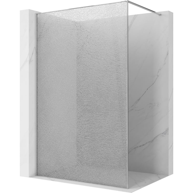 Mexen Kioto paroi de douche Walk-in 90 x 200 cm, crackle transparent 12 mm, chrome - 800-090-101-01-04-X