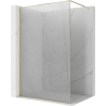 Mexen Kioto paroi de douche Walk-in 90 x 200 cm, crackle transparent 12 mm, dorée - 800-090-101-50-04-X