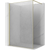 Mexen Kioto paroi de douche Walk-in 110 x 200 cm, crackle transparent 12 mm, or brossé - 800-110-101-55-04-X