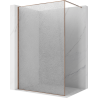 Mexen Kioto paroi de douche Walk-in 100 x 200 cm, crackle transparent 12 mm, or rose - 800-100-101-60-04-X