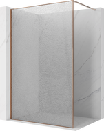 Mexen Kioto paroi de douche Walk-in 110 x 200 cm, crackle transparent 12 mm, or rose - 800-110-101-60-04-X