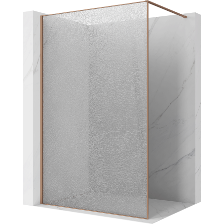 Mexen Kioto paroi de douche Walk-in 70 x 200 cm, crackle transparent 12 mm, cuivre brossé - 800-070-101-65-04-X
