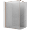 Mexen Kioto paroi de douche Walk-in 100 x 200 cm, crackle transparent 12 mm, cuivre brossé - 800-100-101-65-04-X