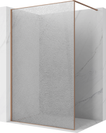 Mexen Kioto paroi de douche Walk-in 120 x 200 cm, crackle transparent 12 mm, cuivre brossé - 800-120-101-65-04-X