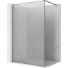 Mexen Kioto paroi de douche Walk-in 80 x 200 cm, crackle transparent 12 mm, gris canon brossé - 800-080-101-66-04-X